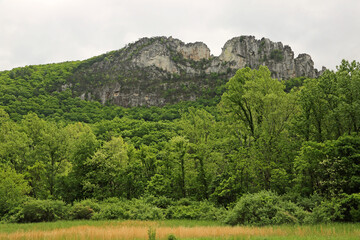Fototapeta na wymiar Landscape with Seneca Rocks - West Virginia