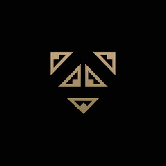 Wolf logo icon design template flat vector