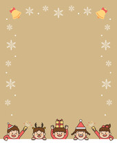 クリスマス　パーティー　子供　イラスト　背景　素材