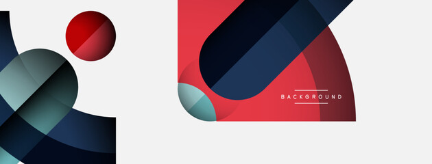 Trendy shapes, color minimal design composition, lines and shadows for wallpaper banner background or landing page