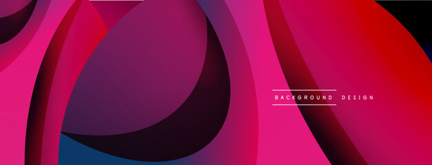 Creative geometric wallpaper. Minimal abstract background. Circle and wave composition vector illustration for wallpaper banner background or landing page
