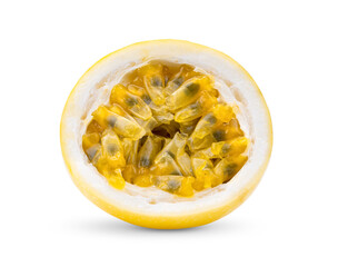 Yellow passion fruit isolated on transparent png