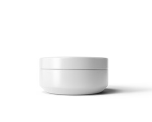 Plastic Cosmetic Cream Jar with transparent background.