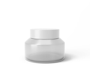 Cosmetic Cream Jar with transparent background.