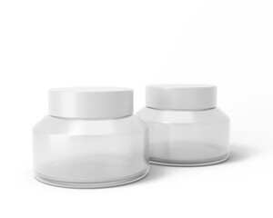 Cosmetic Cream Jar with transparent background.