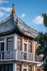 Obraz premium Sweet Osmanthus and Chinese Classical Architecture