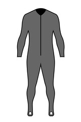 Dive undersuit pictogram vector illustration.