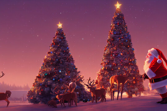 christmas tree in the city