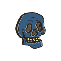 skull blue