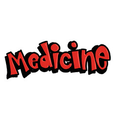 3d word red medicine