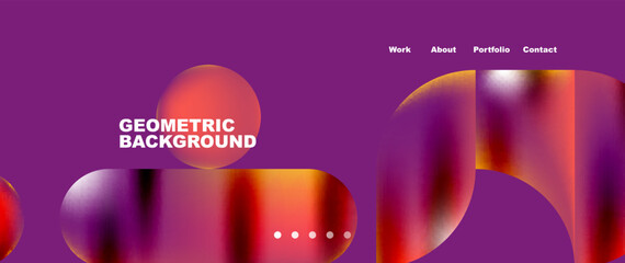 Minimal geometric abstract background, vector illustration for wallpaper banner background or landing page