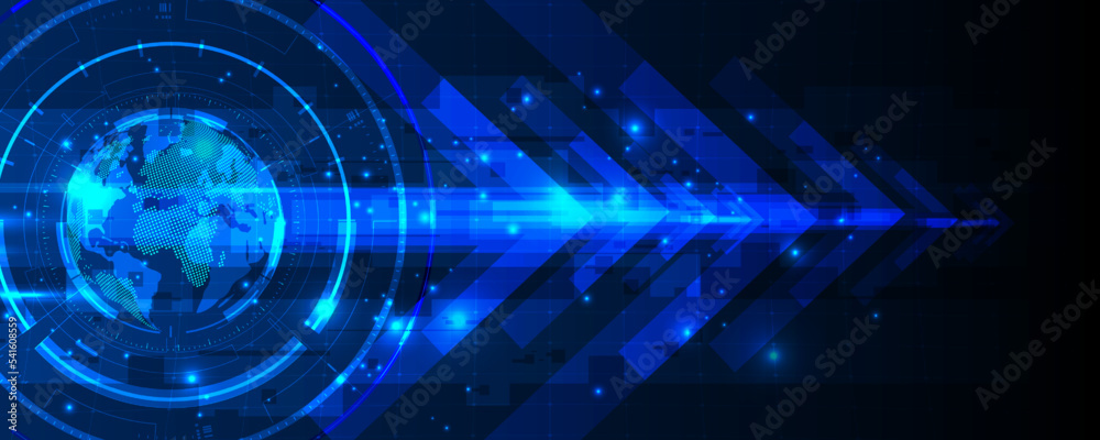 Wall mural global high technology background pattern communication network