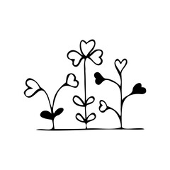 Simple vector doodle heart. Abstract illustration for design. Element for creating patterns, postcards, sublimations, decor. Valentine's day, love, wedding, relationship