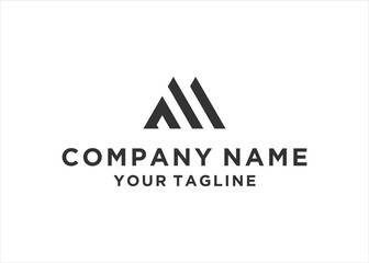 AM logo design vector