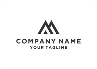 AM logo design vector