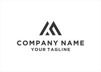 AM logo design vector