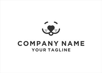 love dog logo Simple and modern 