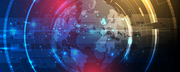 global high technology background of communication network