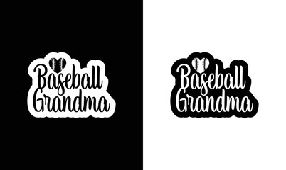 Baseball Grandma T shirt design, typography