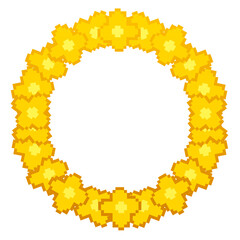 Pixel art yellow flower rings