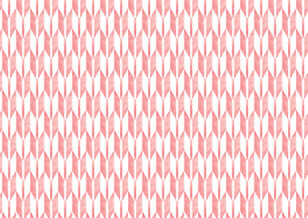 水彩風の矢絣文様 和柄 背景 横 ピンク