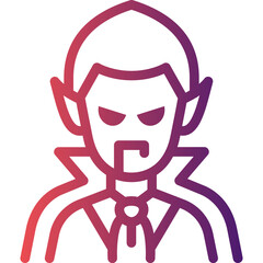 vampire gradient line icon