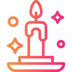 candle tray gradient line icon