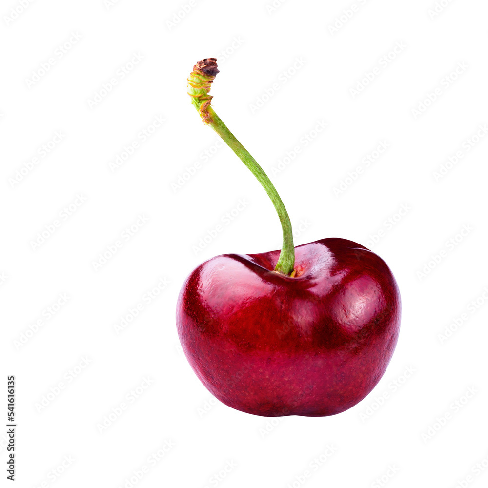 Wall mural cherry isolated ontransparent background. sweet cherries transparent background