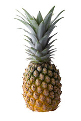 Fototapeta premium Pineapple slices isolated on transparent background