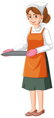 A baker cartoon character