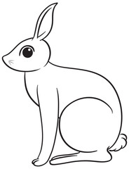 Doodle rabbit cartoon character