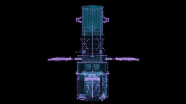 Hubble Space Telescope. Seamless loop 4k 60fps video
