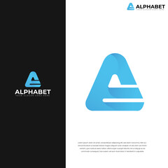 A, alphabet logo design