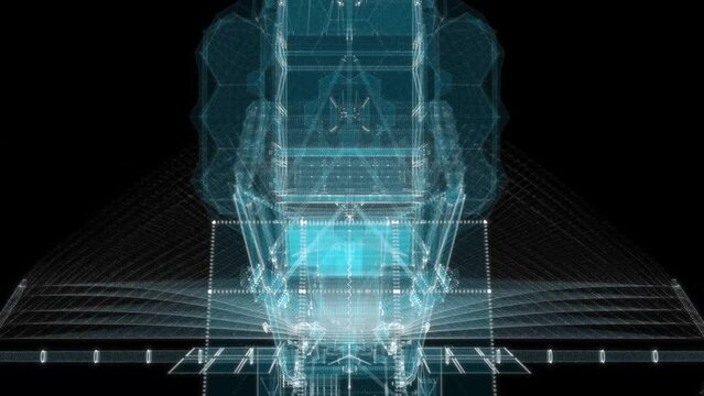 Telescope James Webb. 4k 60fps animation