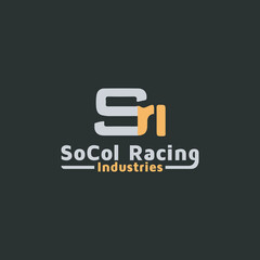 Letter SRI vector logo for social racing company