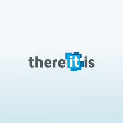 there it is tech company vector logo design