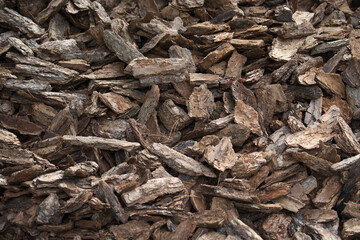 Pine bark chips mulch background