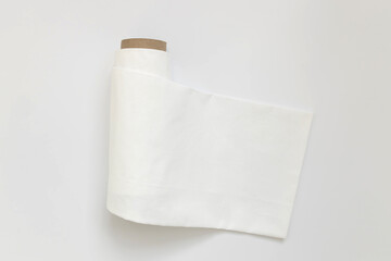 White cotton Fabric Roll Mockup	
