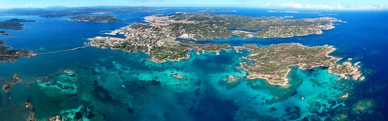 Obraz na płótnie Canvas Sardinia amazing sea coast from above