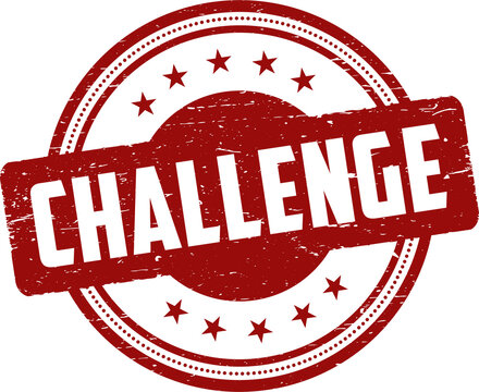 challenge stamp. challenge round isolated sign. challenge label