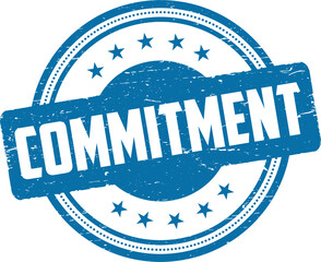 commitment round grunge vintage sign. commitment stamp