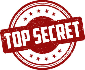top secret stamp. top secret sign. round grunge label