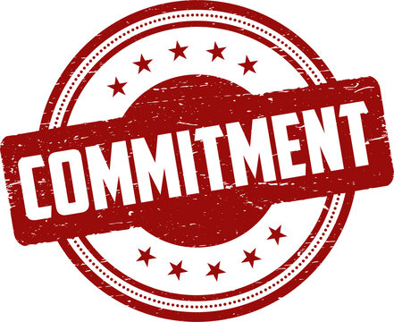 commitment round grunge vintage sign. commitment stamp
