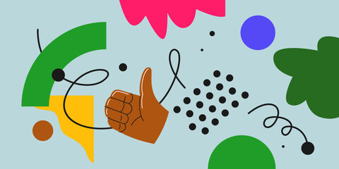 Composition with geometric shapes. Abstract background for design.