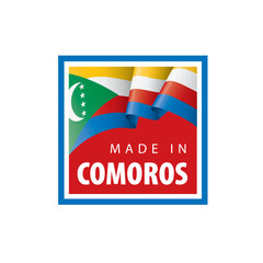 Comoros flag, vector illustration on a white background