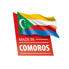 Comoros flag, vector illustration on a white background