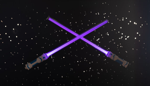 laser sword in outer space
