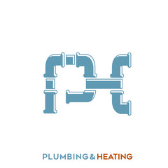 Fototapeta premium PH monogram logo signature icon.Pipe letter p, letter h alphabet initials isolated on light fund.Lettering sign.Construction, industry, plumbing, 3d style characters.Geometric typography.