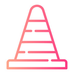 traffic cone gradient icon