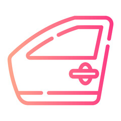 car door gradient icon